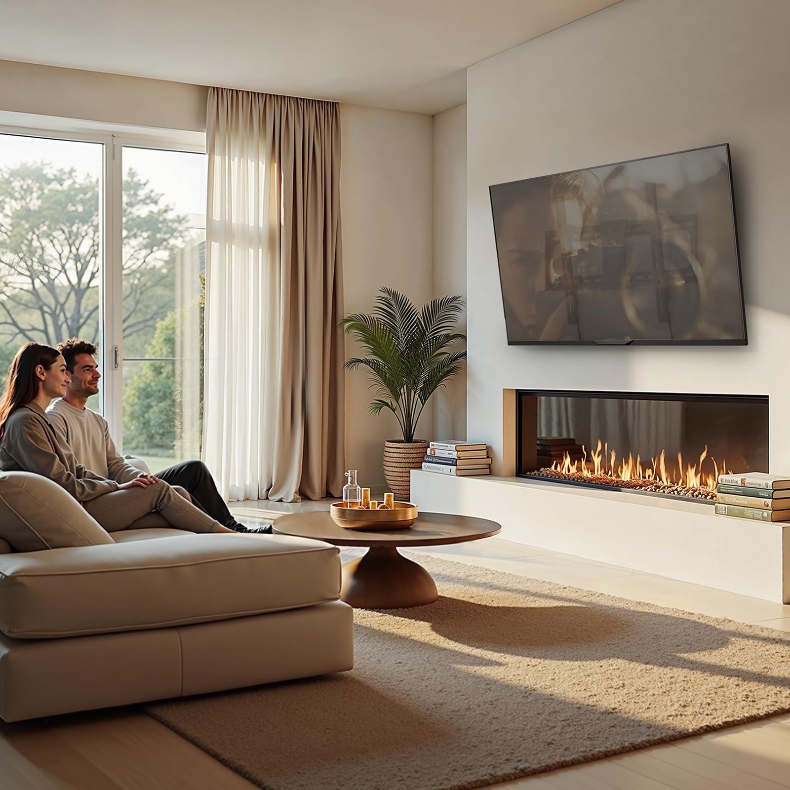 IWORKBOARD 55 65 75 85 inch Tilting TV Wall Mount for 32-90 '' TVs, Low Profile TV Mount Bracket, Safe Lock & Quick Release, Max VESA 600x400mm, 24 inch Studs,132 lbs, Fit Most 55+ 75+ 85+ 86 TVs