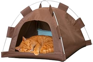 JOH Cat Tent House, Indoor Foldable Cat Tent Nest, Pet Cave Bed, Indoor/Outdoor Tent for Cat, Small Dogs and Bunny Small Animal