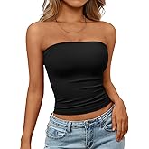 Trendy Queen Women's Strapless Bandeau Crop Top