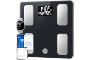 GE Smart Scale for Body Weight and Fat, Digital Bathroom Scales with LED Display BMI Body Fat - Bluetooth 13 Body Composition Monitor for Muscle Mass People with App, Accurate 400lb Weighing