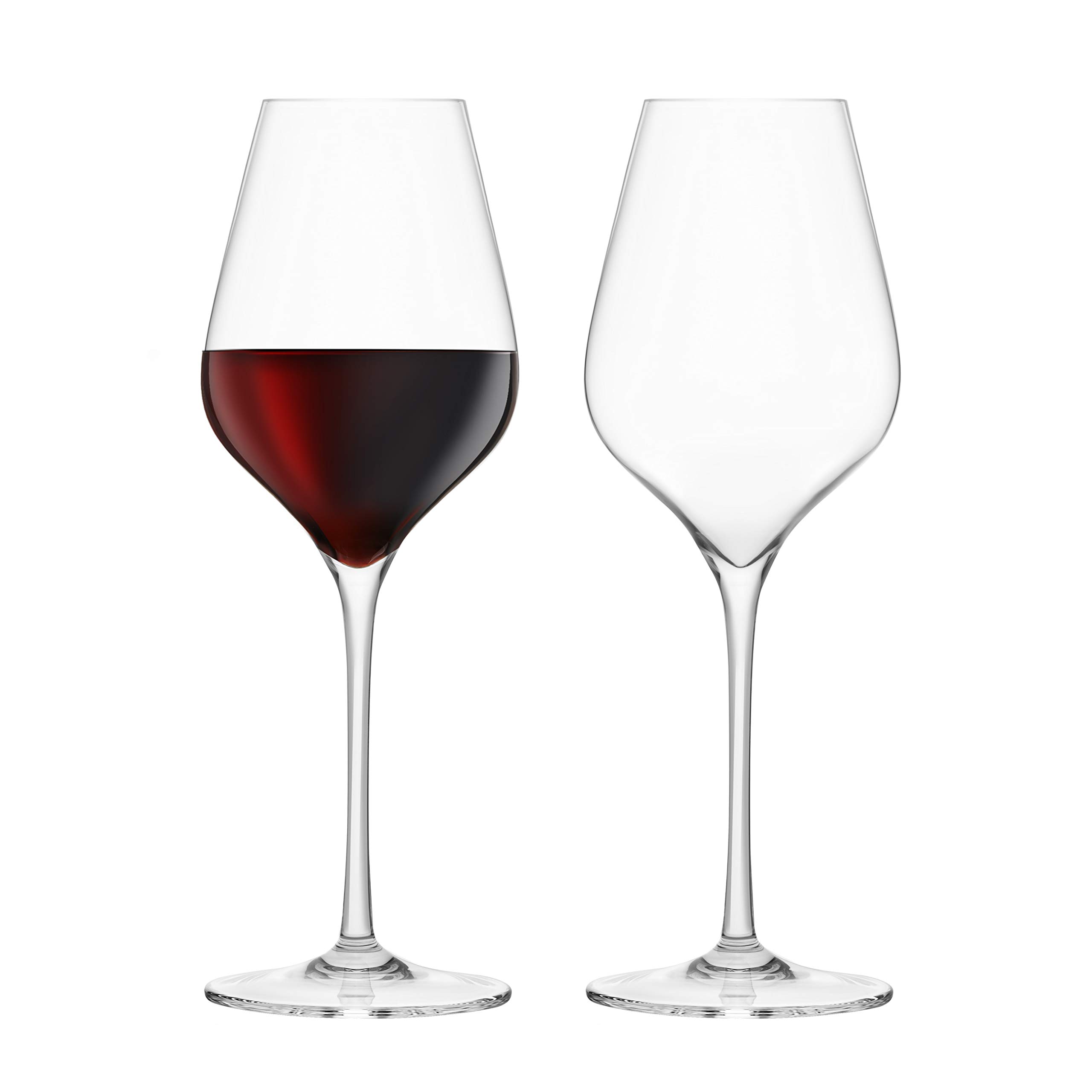 Final Touch 100% Lead-free Crystal Bordeaux Wine Glasses Goblets Made with DuraSHIELD Titanium Reinforced for Increased Durability Tall 29 cm 680ml - Pack of 2
