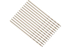 PATIKIL 1/32" Drill Bit 0.8mm, Jobber Straight Shank M35 Cobalt 5% High-Speed Steel 135° Gold Finish for Stainless Steel Hard