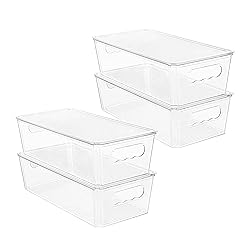 Vtopmart 4pcs Clear Organizers and Storage Bins