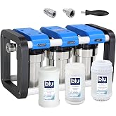 GoBluTech R3, RV Water Filter System, 0.2 Micron Filter for Campers with Compact 5-inch Filters, 3 Stage Premium Filtration System, for RVs, Vans, and Boats - US Veteran Owned