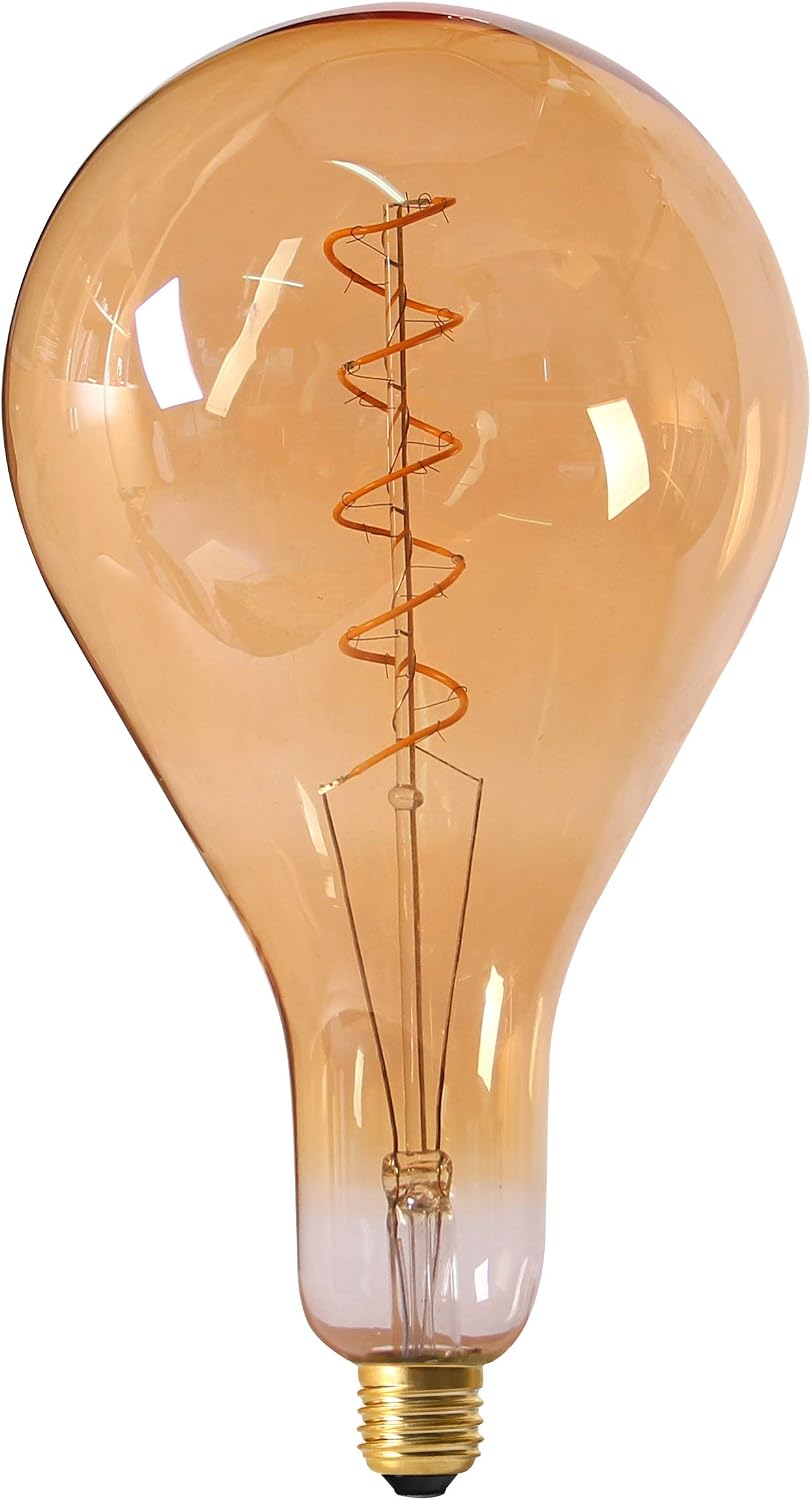 Girard Sudron 716623-LED 29cm Big Bulb (290x162mm) LED Twisted Filament Lightbulb Lamp, E27 (ES Edison Screw Cap), Amber