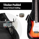 CAHAYA Electric Guitar Gig Bag 12mm Padded Reflective Stripes Black CY0201 view 3