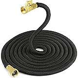 Amazon Com Nifty Grower 100ft Garden Hose New Expandable Water Hose With Double Latex Core 3 4 Solid Brass Fittings Extra Strength Fabric Flexible Expanding Hose With Storage Bag For Easy