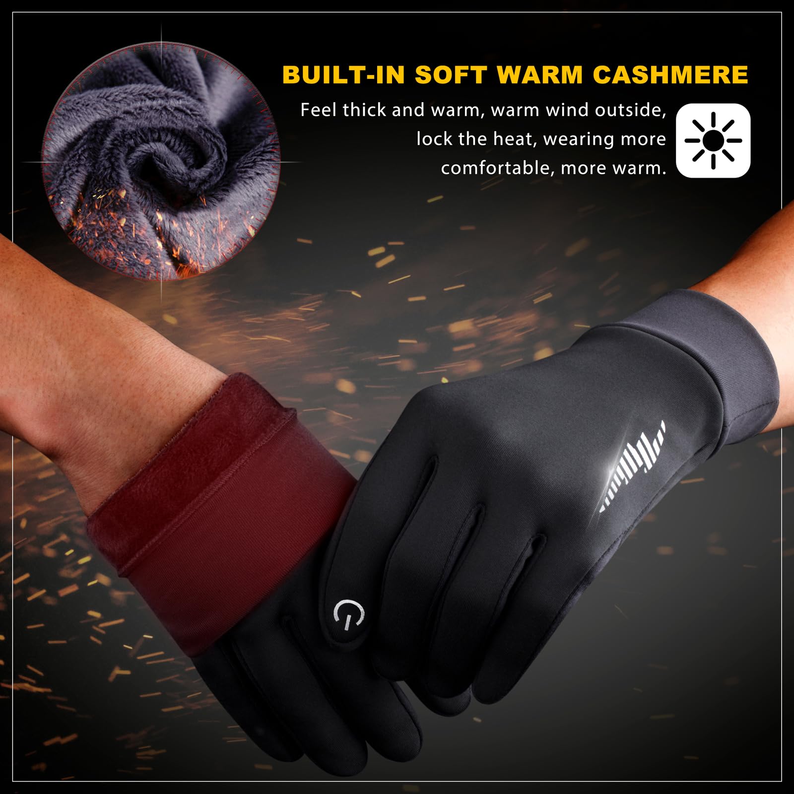 SIMARI Winter Gloves Women Men Ski Snow Gloves Liner Thermal Warm Touch Screen, Suit for Running, Cycling, Biking, Hiking, Driving, Walking, Typing, Freezer Work, Sports, Soccer, Shooting, Gaming 102