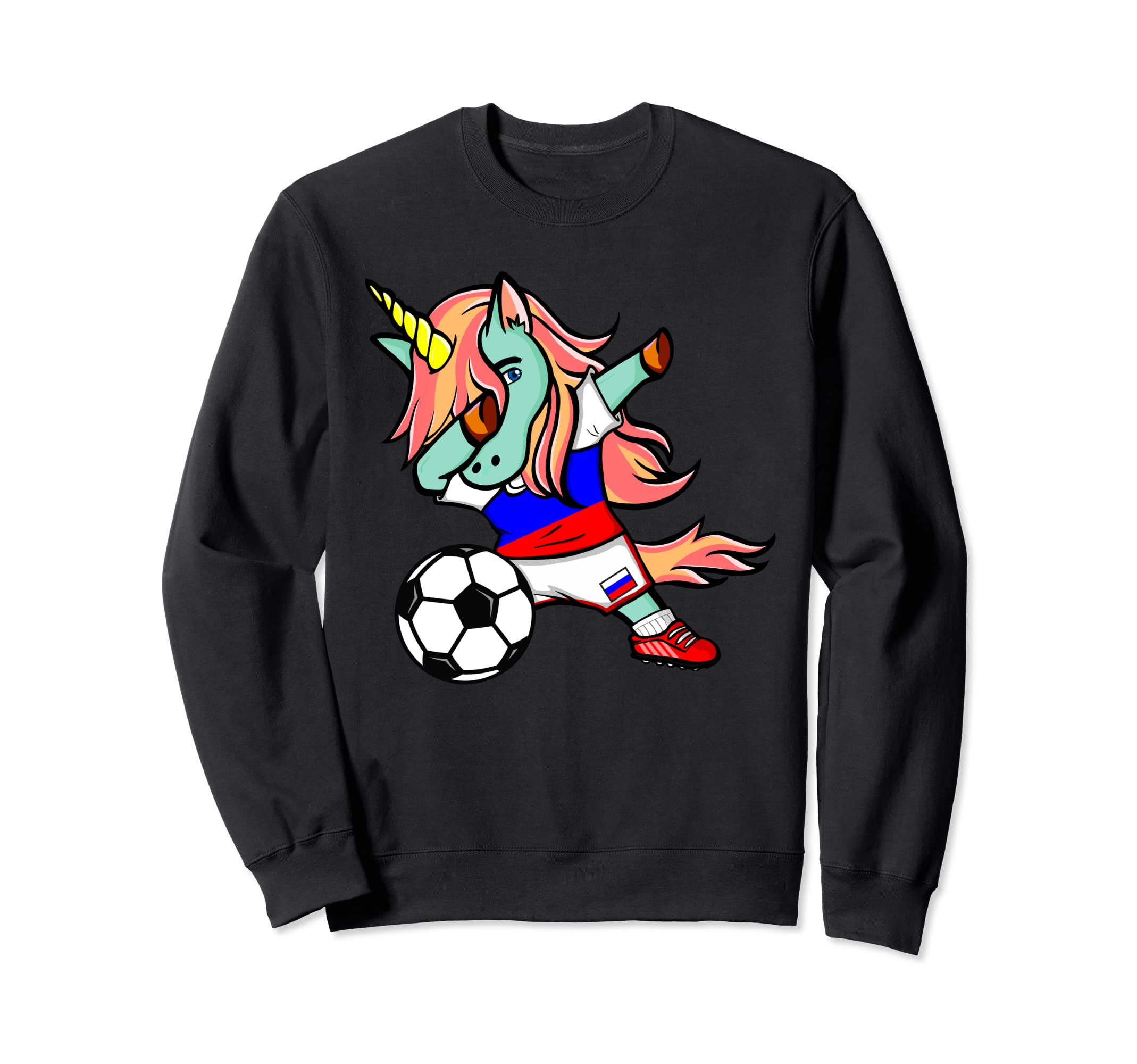 Dabbing Unicorn Russia Soccer Fans Jersey Russian Football Sweatshirt