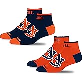 For Bare Feet NCAA Unisex Front and Center 2 Pack Team Colors