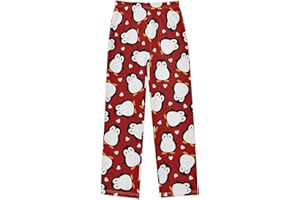 Dallonan Boy's Pants Penguin White Heart Jogger Pants Elastic Waist Long Bottoms Trousers with Pockets 6-14 Years