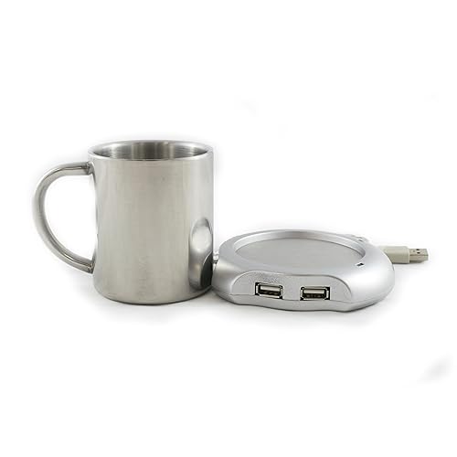 GA Gadget Desktop USB Cup Warmer...Built in 4 Port USB Port for Use