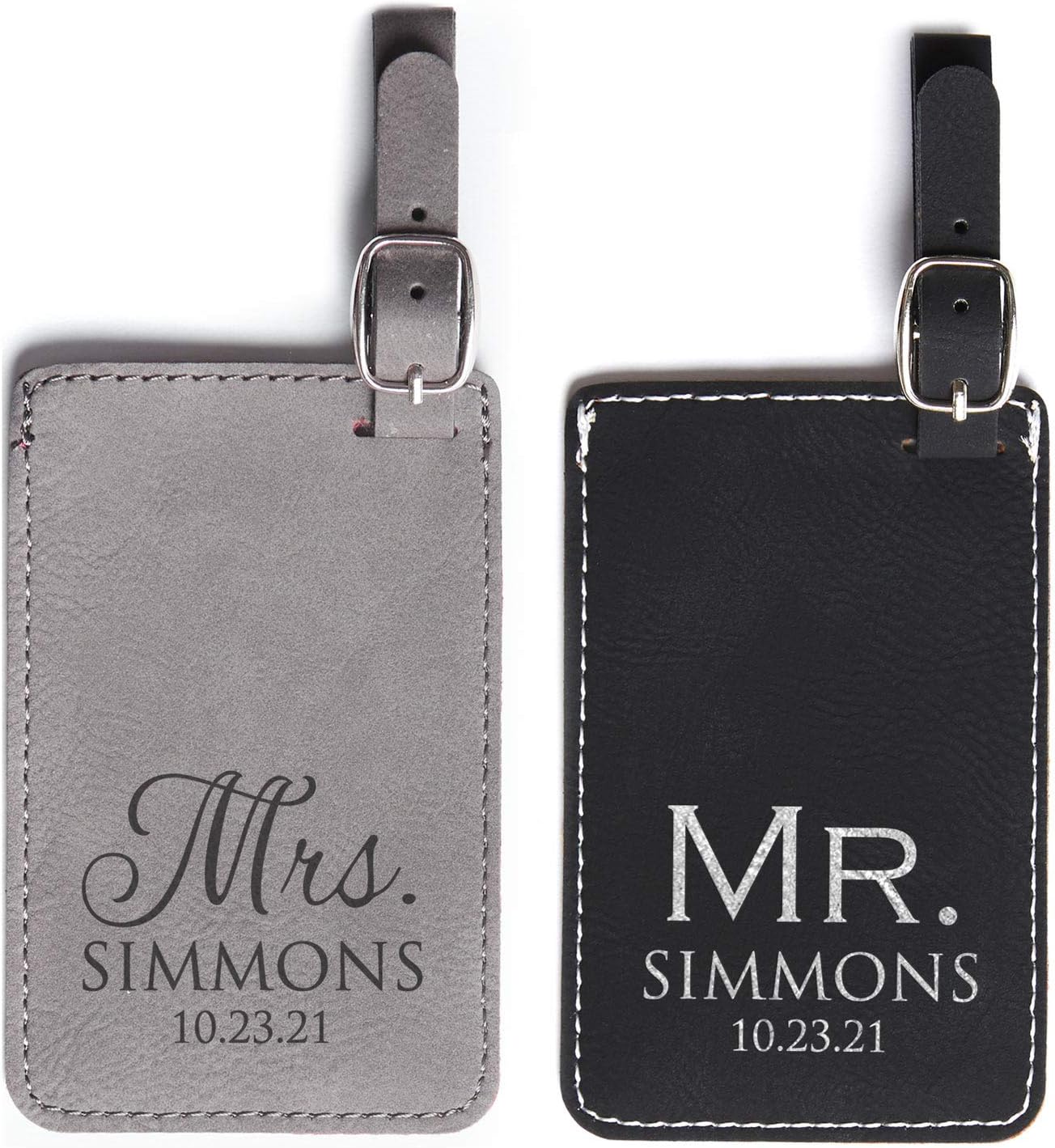 personalized mr and mrs luggage tags