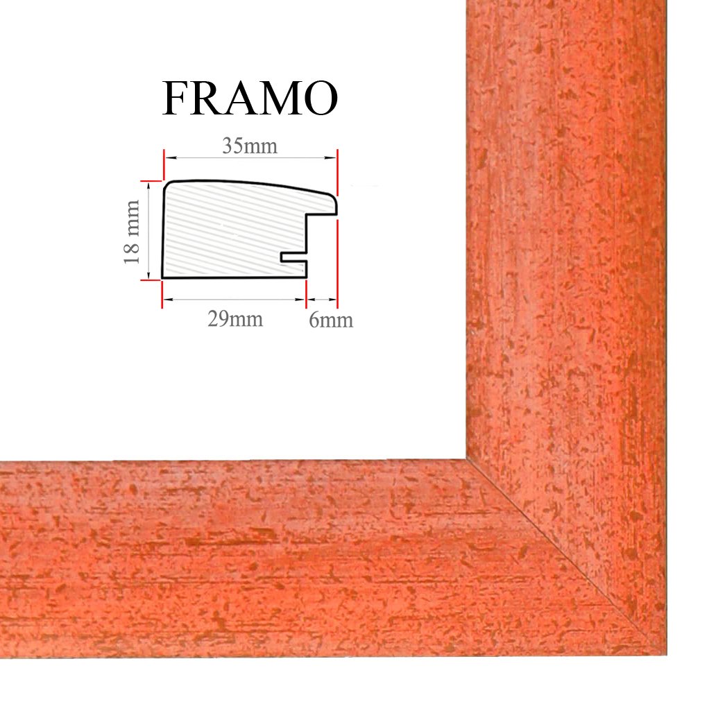 FRAMO 35mm Cornice per Immagini 81 x 45 cm | Wenge | Cornice in MDF Fatta