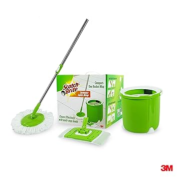 Scotch Brite Jumper Spin Mop With Round And Flat Heads With Refill