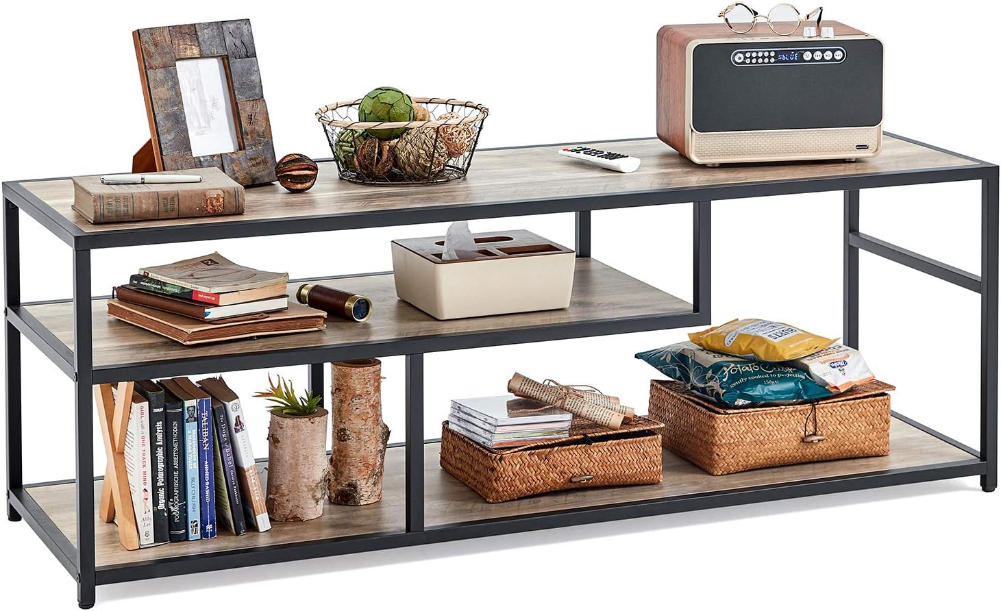 Linsy Home Coffee Table, Wood TV Stand with Storage Shelf for Home, Office, Hotel: Kitchen & Dining