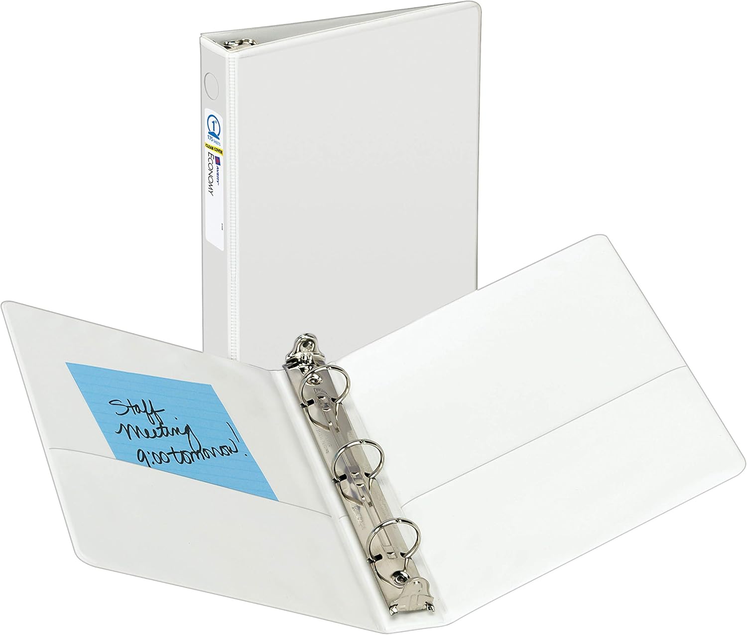 Avery Mini Economy View Binder with 1 Inch Round Ring, 5.5 x 8.5 inches, White, 1 Binder (5806) : Office Products