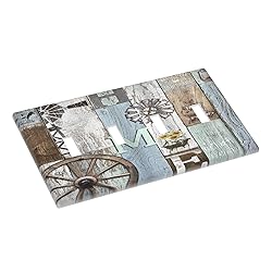 Xuejiaku Light Switch Cover Rustic Wood Western