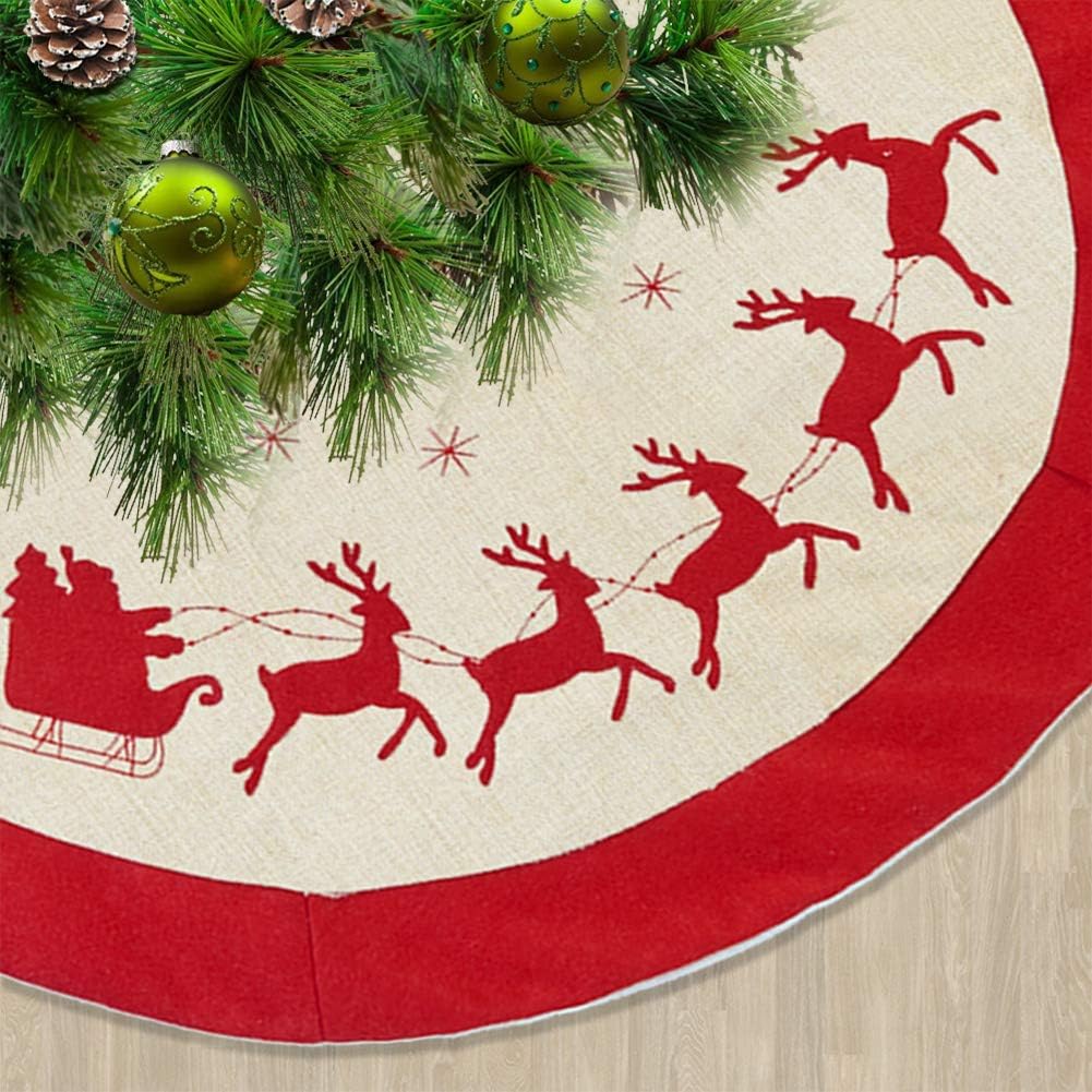 Raleigh Mall Juegoal 48 Inches Burlap Christmas Mat W Tree Skirt Rustic Raleigh Mall Juegoal 48 Inches Burlap Christmas Mat W Tree Skirt Rustic