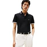 Tommy Hilfiger Mens Short Sleeve Casual Polo Shirts in Slim Fit with Stretch and Cuff Designs