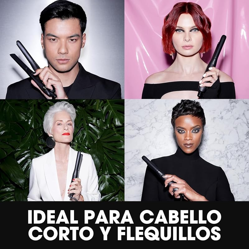 ghd Mini Styler - Alisador de Cabelo Profissional para Cabelos Curtos e Franjas, Placas Mais Estreitas, Unissexo para Mulheres e Homens, Penteados de Precisão, Cor Preto (European Plug)