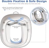 Maliton Potty Training Toilet Seat with 2 Step Stool Grey view 4
