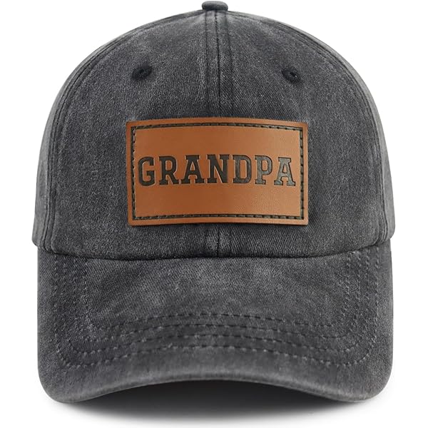 帽子 grandma Grandkids Daughter Son Funny Leather Patch Grandma Hat, Adjustable