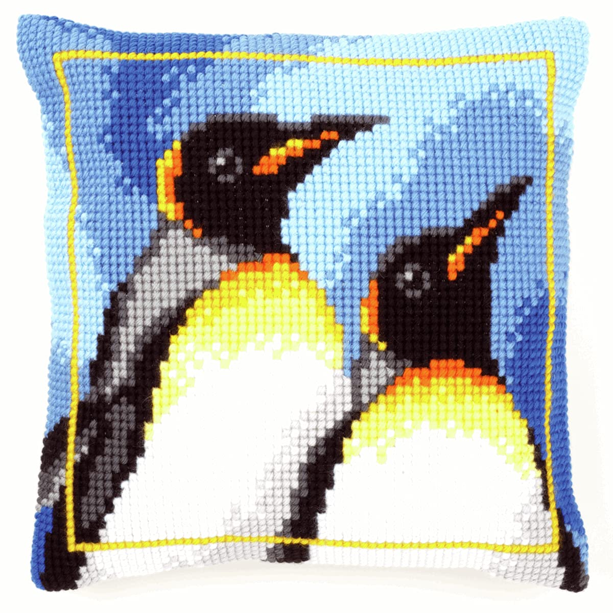 Cross Stitch Kit: Cushion: King Penguins