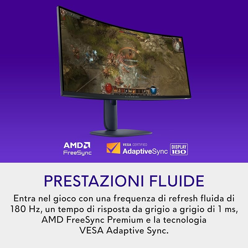 34 Monitor Gaming - AW3425DWM, WQHD (3440x1440), 180Hz, VA, 1ms