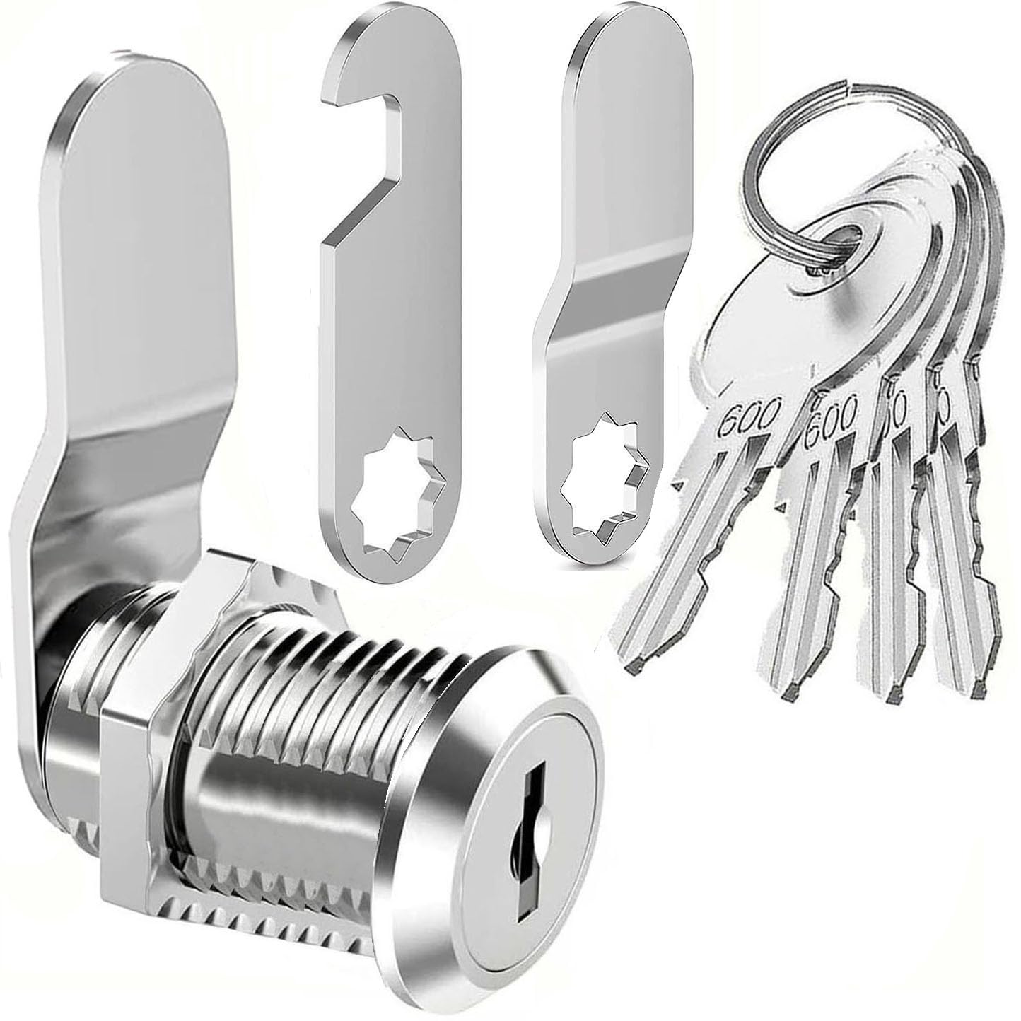 Litensh Mailbox Lock with 4 Keys, Lock for Cabinet Cam Letterbox Drawers Dresser Cupboard Door Furniture Locker Locks (35MM)