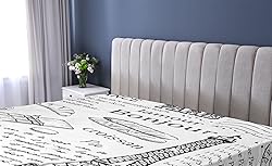 Ambesonne Paris Fitted Sheet, Traditional Famous