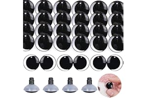 MUCUNNIA 100PCS 20mm Moon Safety Eyes for Crocheting with Washers Clear Safety Eyes for Amigurumi 3D Moon Crochet Eyes Doll Eyes for Animals Teddy Bear Crochet Toy Christmas Decorations