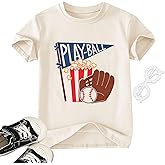 NQIQO Baseball Shirts for Toddler Baby Boys Girls Funny Baseball Graphic Tshirt Athletic Kids Short Sleeve Tee Tops