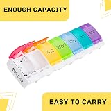 Mark Curve Portable Weekly Pill Box Organiser 7 Day Easy Open Lid view 4