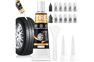 GDBADAIS Tire Repair Glue,Black Tire Sidewall Repair Glue Rubber Cement Tire Repair Tire Repair Sealant Two Sizes Tire Repair Nail Sidewall Tire Repair Kit for Bike,Car,Motorcycle,Truck,Tractor 50ml