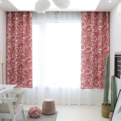 estilo barroco cortinas rojas