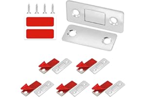 Redunest Cabinet Magnetic Catch, 6 Pack Ultra Thin Magnetic Cabinet Door Catch, Adhesive Cabinet Magnets for Kitchen Drawer Cabinet Door Closet, Concealed Strong Magnetic Cabinet Latch