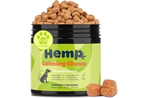 Zingly Hemp Calming Chews for Dogs Anxiety Chews, Calming Care for Dogs Calming Chews - Anxiety Relief Treats, Anxiety Relief for Dogs Calming Treats - Aid with Separation, Barking, Duck, 120 Ct