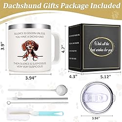Lifecapido Dachshund Gifts for Women, Silence is
