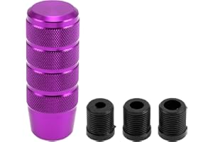 INFINAUTO Car Shift Knob, 9.5cm Universal for Automatic and Manual Vehicle Gear Shifter Knob with 3 Adapter Aluminum Alloy Pu