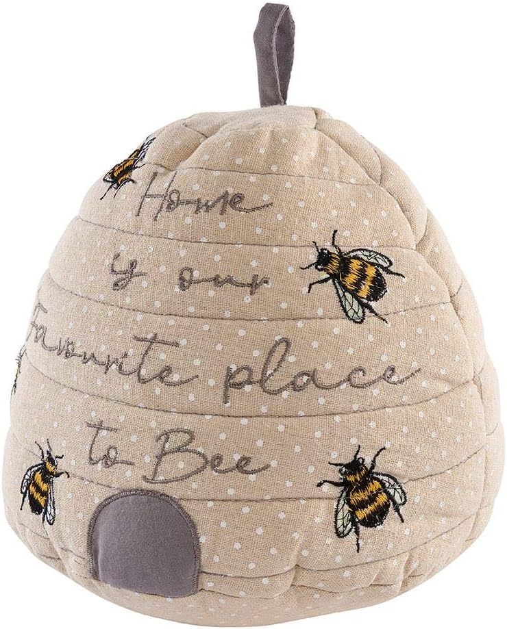 Beehive Fabric Doorstop - Honey Bee Doorstopper - Novelty Bumblebee Door Stop