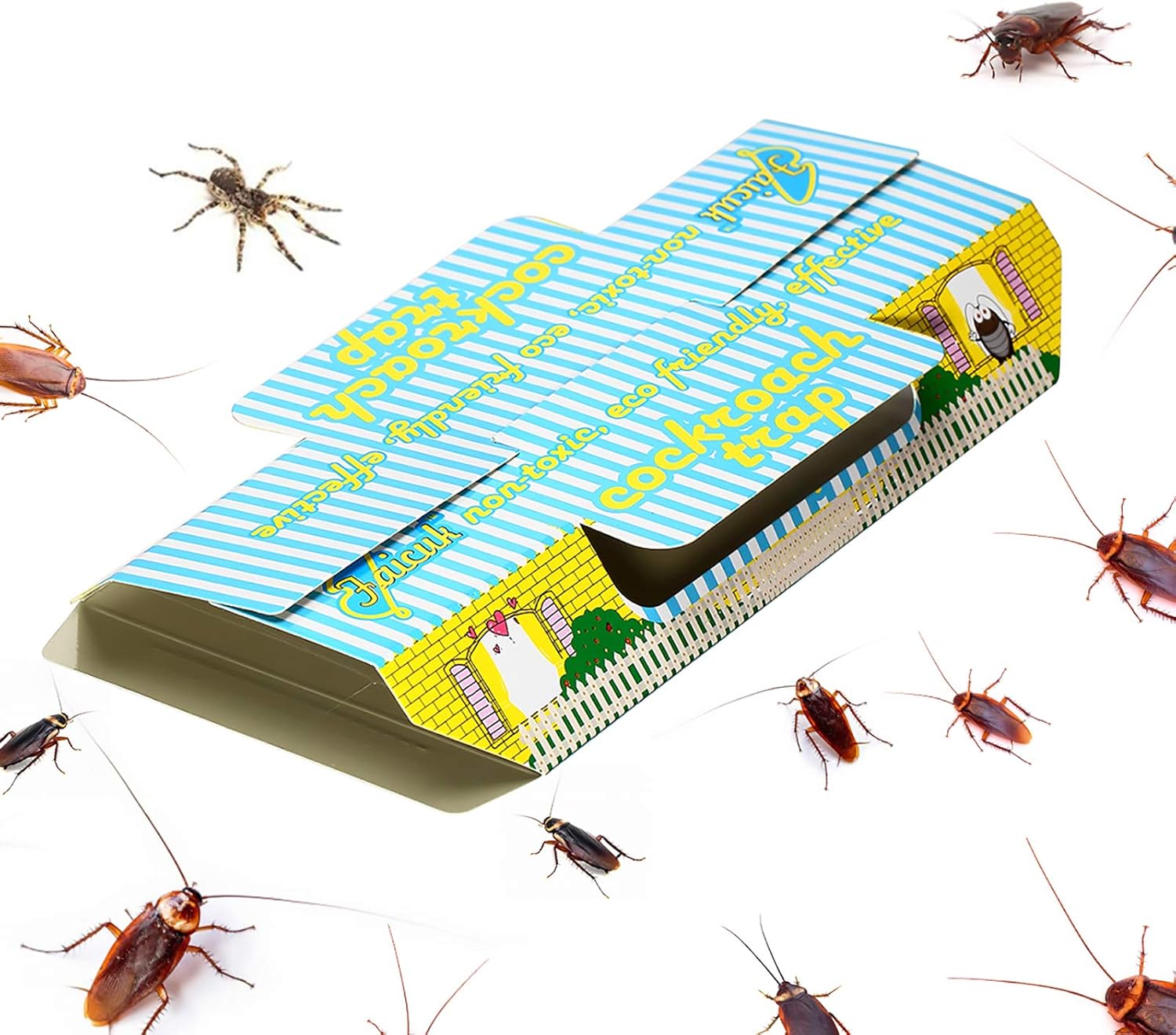 Faicuk Cockroach Trap Sticky with Bait NonToxic and ECOFriendly 12