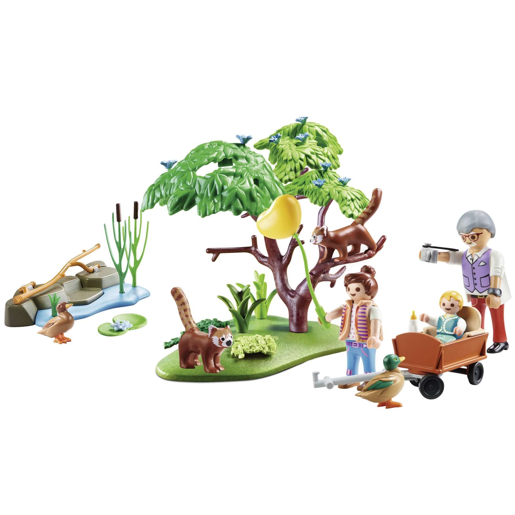 Playmobil 70344 Family Fun Red Panda Habitat, Fun Imaginative Role-Play, PlaySets Suitable for Children Ages 4+