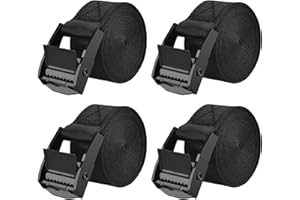 TRIWONDER Cam Buckle Tie Down Straps Heavy Duty 441 lbs Capacity Adjustable Lashing Straps for Cargo, Motorcycle, Truck, Kaya