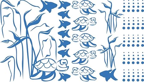GRAZDesign Fliesentattoo Fische Set, Wandtattoo Badezimmer Unterwasser