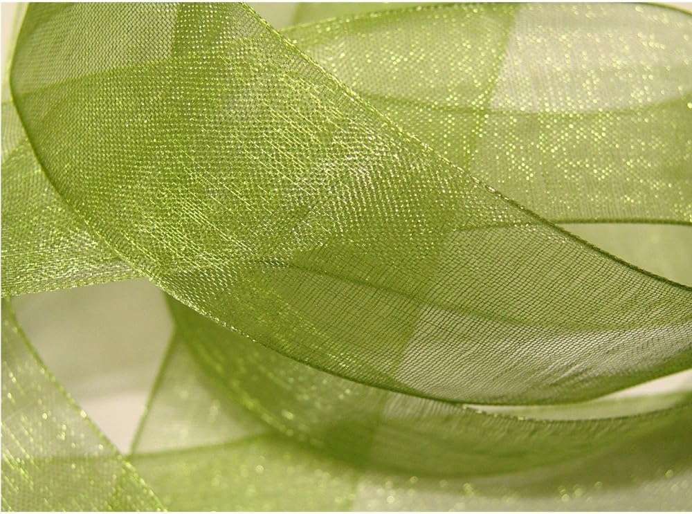 VIVANT Organza Ribbon - Green - 25mm x 5 Metres