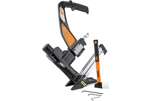 Freeman PFL618C Pneumatic 3-in-1 15.5-Gauge and 16-Gauge 2" Flooring Nailer/Stapler with Flooring Mallet and Interchangeable 