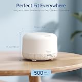 ASAKUKI 500ml Essential Oil Diffuser with Remote Control 5-in-1 Ultrasonic view 5