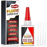 Super Glue for Plastic 35g – Heavy Duty Cyanoacrylate CA Glue for PLA, 3D Printing, Miniatures, Toys, ABS, PVC & DIY Plastic