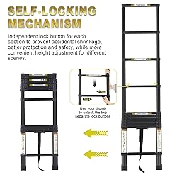 RIKADE Telescoping Ladder 10.5FT & Attic